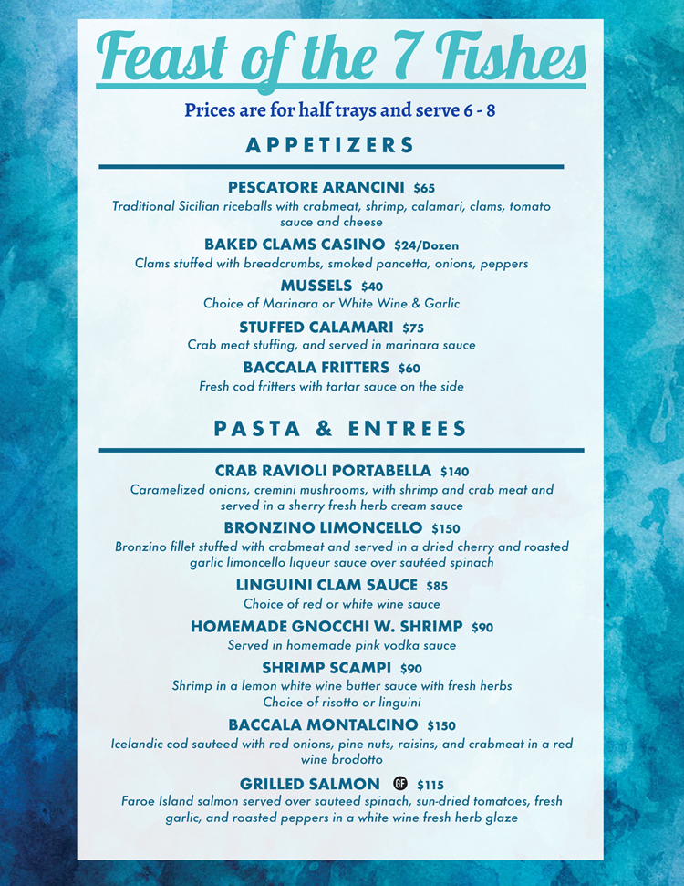 Seven Fishes Catering Menu