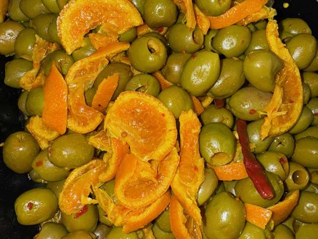 Tangerine & Chili Olives